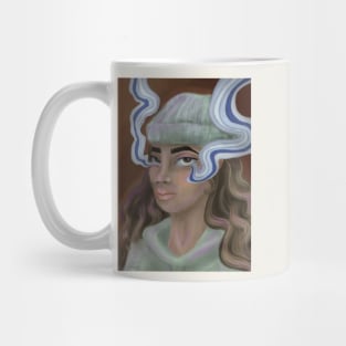 Smokey Girl in Beanie Mug